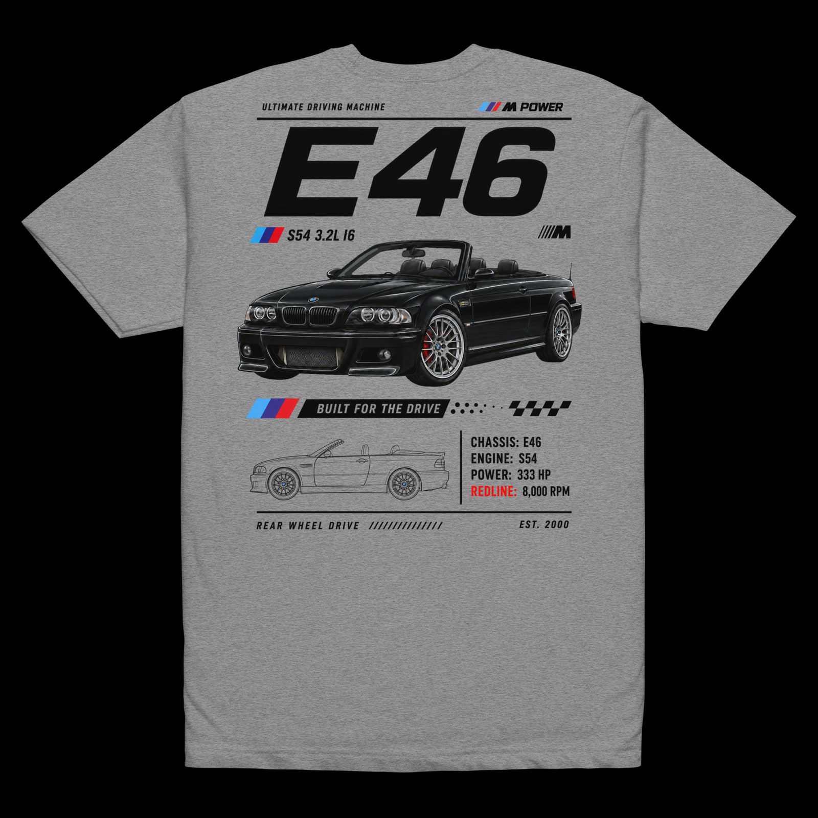 BMW M3 T-Shirt Back