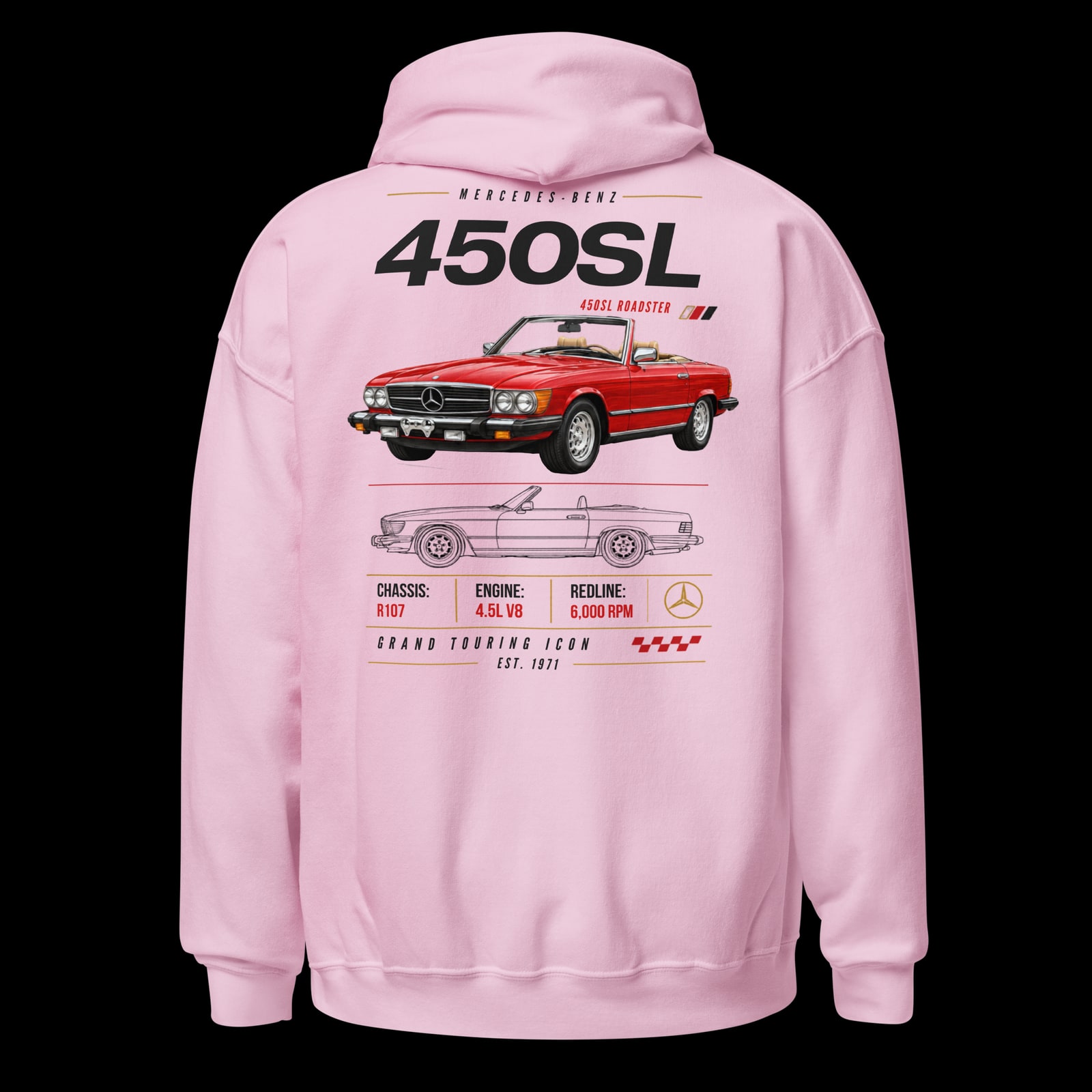 Mercedes 450SL Hoodie Back