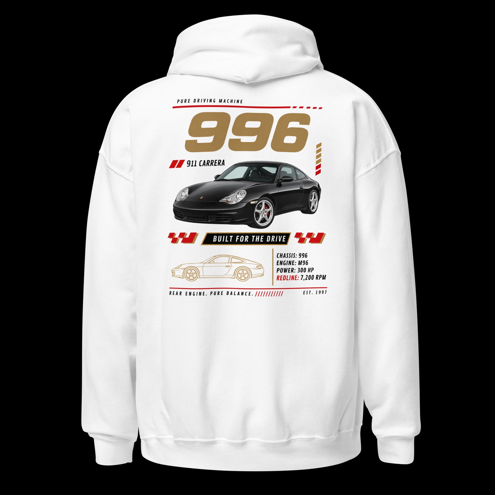 Porsche Hoodie Back